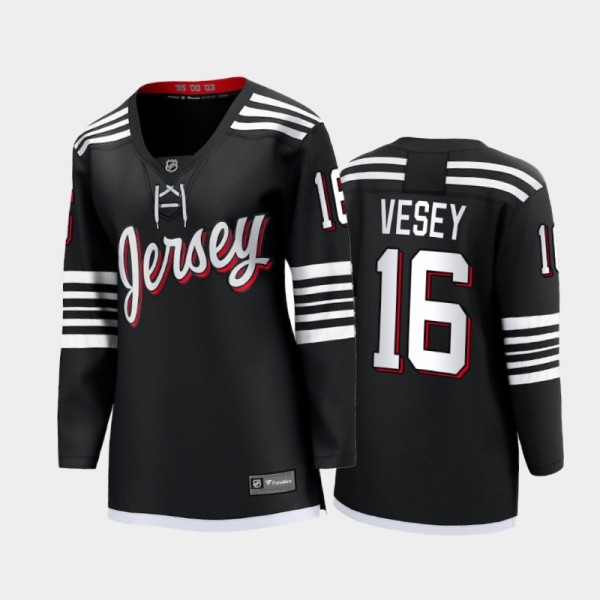 2022 Jimmy Vesey Devils Black Jersey Women