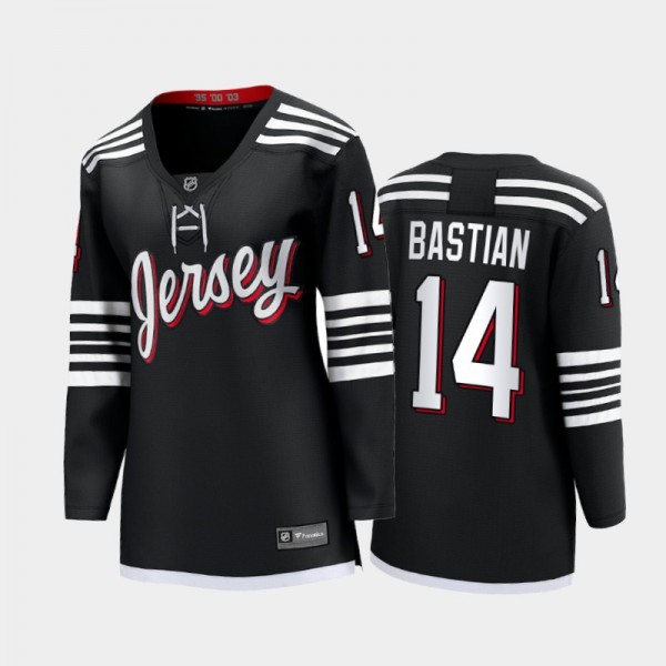 Women New Jersey Devils Nathan Bastian #14 Alternate 2022 Premier Jersey Black