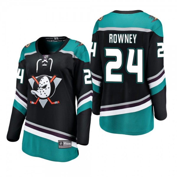 Women's Carter Rowney #24 Anaheim Ducks 2019 Alternate Breakaway Player Fanatics Branded Black Bargain Jersey