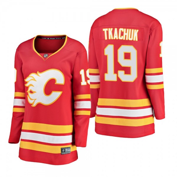 Women's Matthew Tkachuk #19 Calgary Flames 2018-19 Alternate Fanatics Branded Breakaway Red Bargain Jersey