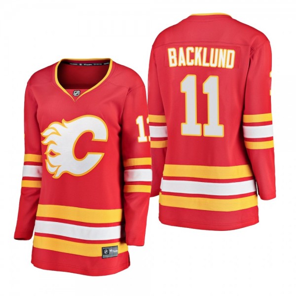 Women's Mikael Backlund #11 Calgary Flames 2018-19 Alternate Fanatics Branded Breakaway Red Bargain Jersey