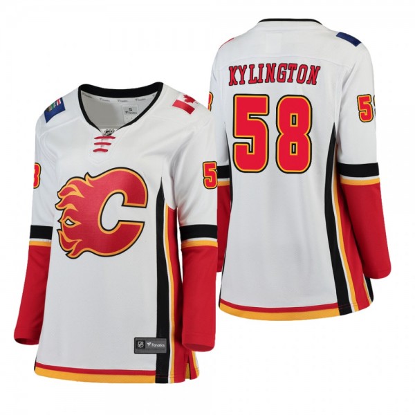 Women's Oliver Kylington #58 Calgary Flames Away B...