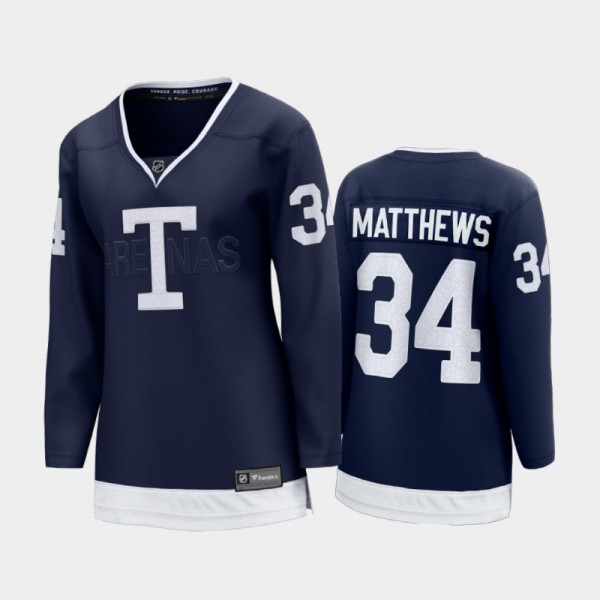 Women Toronto Maple Leafs Auston Matthews #34 Heri...