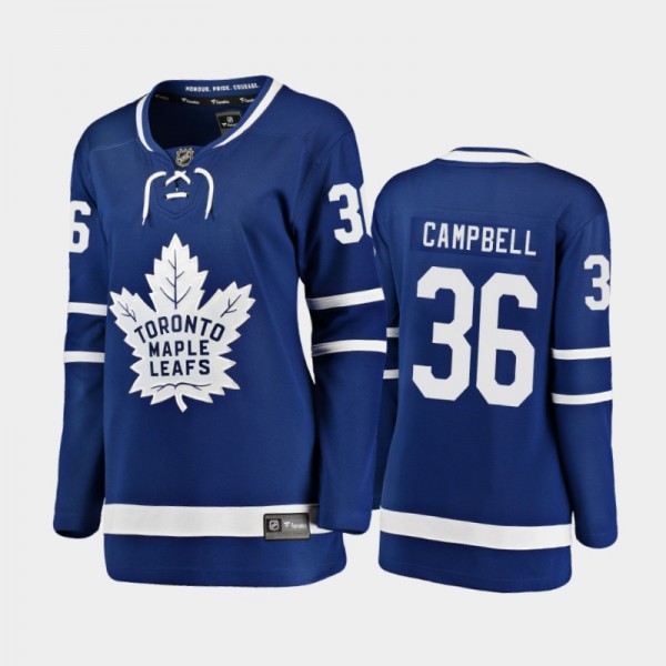 2021 Women Toronto Maple Leafs Jack Campbell #36 Home Jersey - Blue