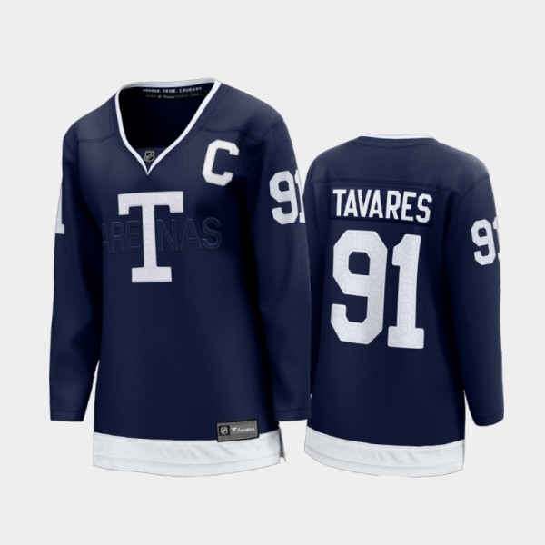 Women Toronto Maple Leafs John Tavares #91 Heritag...