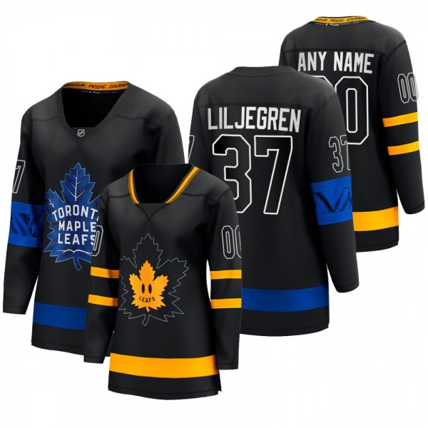 2022 Timothy Liljegren Maple Leafs Black Jersey Wo...