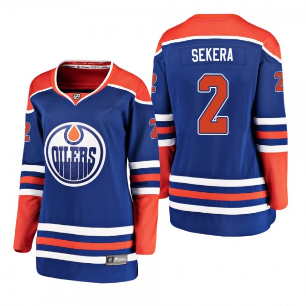 Women's Andrej Sekera #2 Edmonton Oilers 2019 Alte...