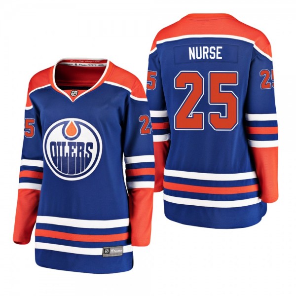 Women's Darnell Nurse #25 Edmonton Oilers 2019 Alternate Breakaway Player Fanatics Branded Royal Bargain Jersey