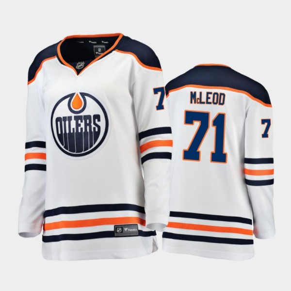 2021 Women Edmonton Oilers Ryan McLeod #71 Away Je...