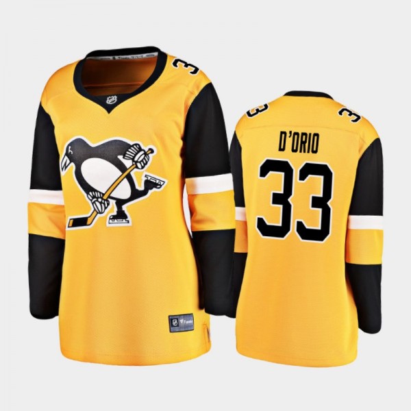 2021 Women Pittsburgh Penguins Alex D'Orio #33 Alt...