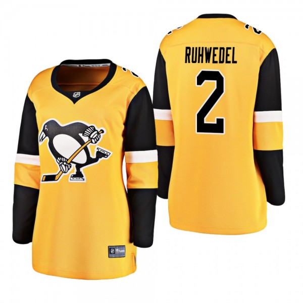 Women's Chad Ruhwedel #2 Pittsburgh Penguins 2019 ...
