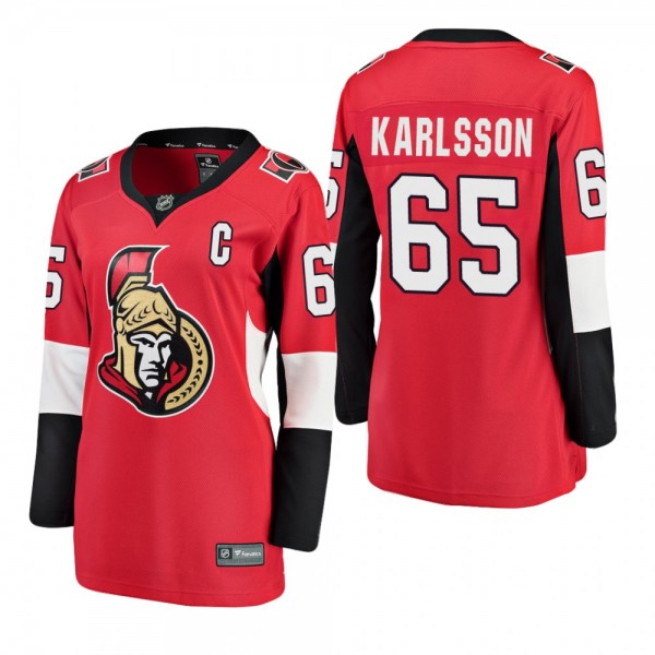 Women's Erik Karlsson #65 Ottawa Senators Home Breakaway Player Red Bargain Jersey
