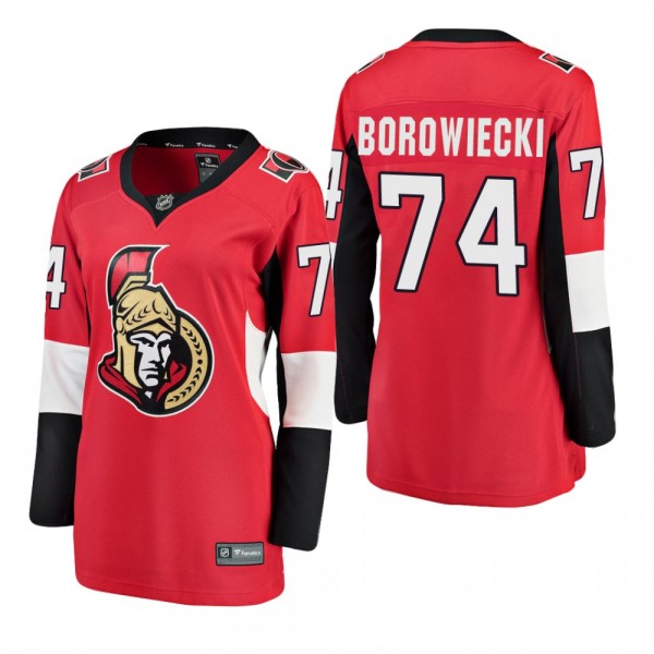Women's Mark Borowiecki #74 Ottawa Senators Home B...