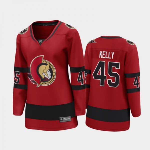 2021 Women Ottawa Senators Parker Kelly #45 Revers...