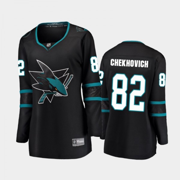 2021 Women San Jose Sharks Ivan Chekhovich #82 Alt...