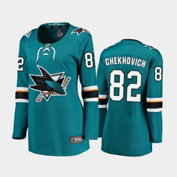 2021 Women San Jose Sharks Ivan Chekhovich #82 Hom...