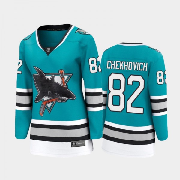 2021 Women San Jose Sharks Ivan Chekhovich #82 Thr...