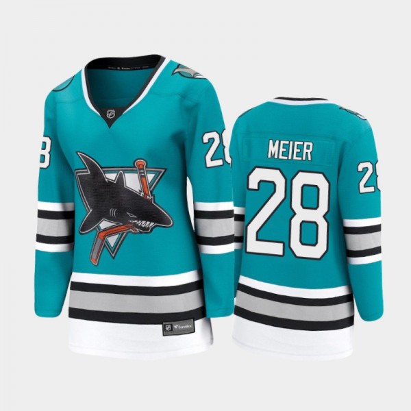 2020-21 Women's San Jose Sharks Timo Meier #28 Her...