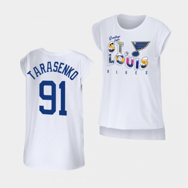 Vladimir Tarasenko #91 St. Louis Blues T-Shirt Wom...