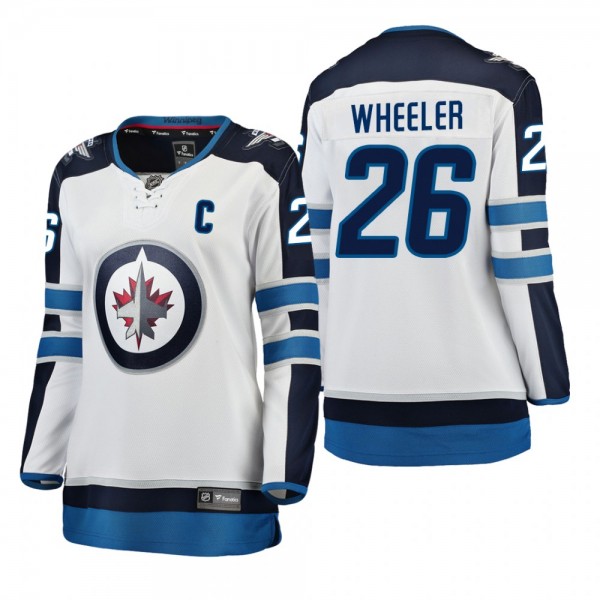 Women's Blake Wheeler #26 Winnipeg Jets Away Breakaway Player White Bargain Jersey
