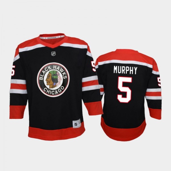 Youth Chicago Blackhawks Connor Murphy #5 Reverse Retro 2020-21 Special Edition Replica Black Jersey