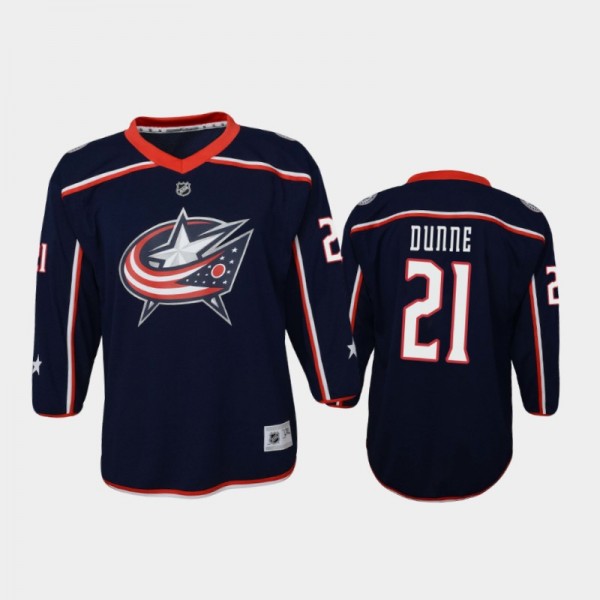 Youth Columbus Blue Jackets Josh Dunne #21 Home 20...