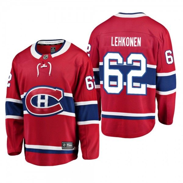 Youth Montreal Canadiens Artturi Lehkonen #62 Home...