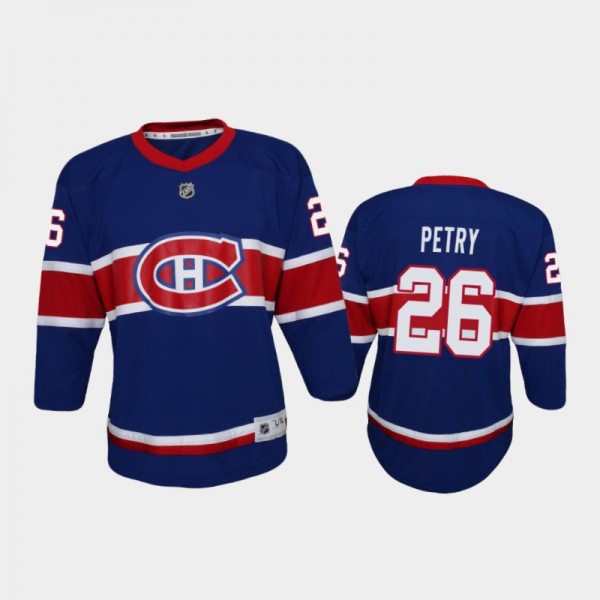 Youth Montreal Canadiens Jeff Petry #26 Reverse Retro 2020-21 Special Edition Replica Royal Jersey