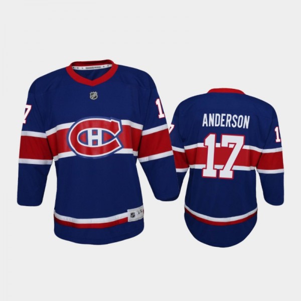 Youth Montreal Canadiens Josh Anderson #17 Reverse...
