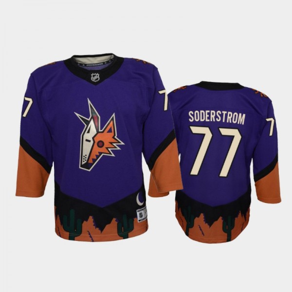 Youth Arizona Coyotes Victor Soderstrom #77 Revers...
