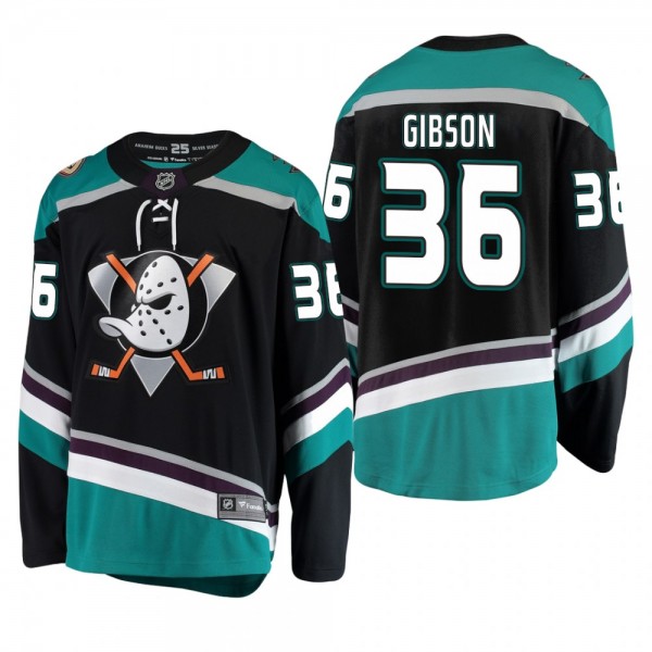 Youth Anaheim Ducks John Gibson #36 Alternate Cheap Breakaway Player Jersey - Black