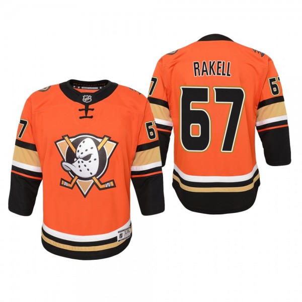 Youth Anaheim Ducks Rickard Rakell #67 Alternate 2019-20 Premier Fanatics Orange Jersey