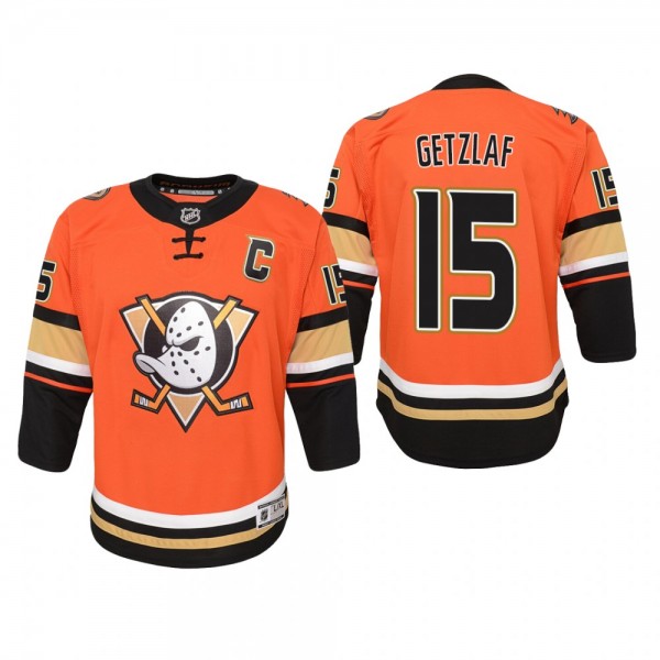 Youth Anaheim Ducks Ryan Getzlaf #15 Alternate 2019-20 Premier Fanatics Orange Jersey