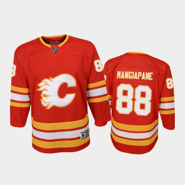 Youth Calgary Flames Andrew Mangiapane #88 Home 2020-21 Premier Red Jersey
