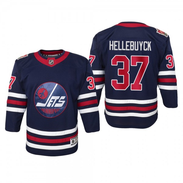 Youth Winnipeg Jets Connor Hellebuyck #37 2019 Her...