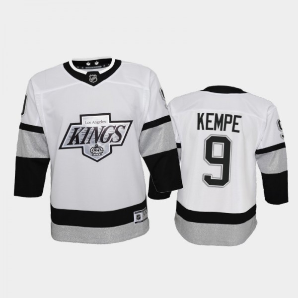 Youth Los Angeles Kings Adrian Kempe #9 Alternate 2021-22 Prime White Jersey