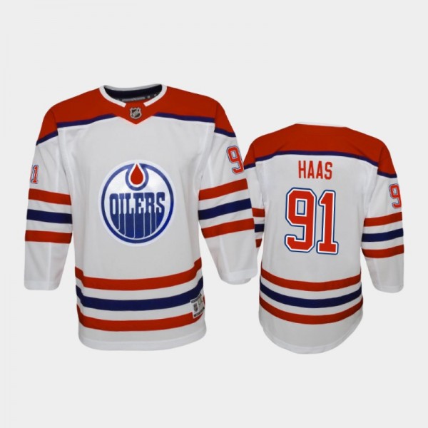 Youth Edmonton Oilers Gaetan Haas #91 Reverse Retr...