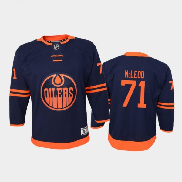 Youth Edmonton Oilers Ryan McLeod #71 Alternate 2021 Navy Jersey