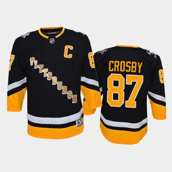 Youth Pittsburgh Penguins Sidney Crosby #87 Alternate 2021-22 Premier Player Black Jersey