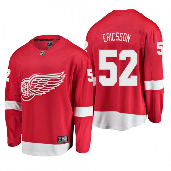 Youth Detroit Red Wings Jonathan Ericsson #52 Home Low-Priced Breakaway Player Red Jersey