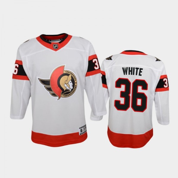Youth Ottawa Senators Colin White #36 Away 2021 Wh...