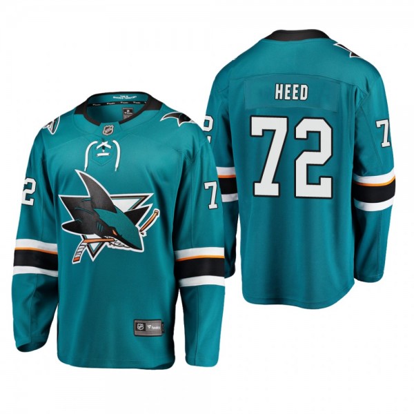 Youth San Jose Sharks Tim Heed #72 Home Low-Priced Breakaway Player Teal Jersey