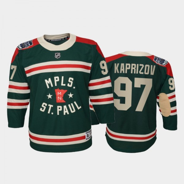 Youth Minnesota Wild Kirill Kaprizov #97 2022 Winter Classic State of Hockey Green Jersey