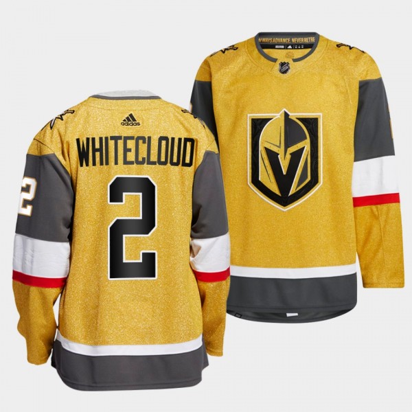Vegas Golden Knights 2022-23 Home Zach Whitecloud #2 Gold Jersey Authentic