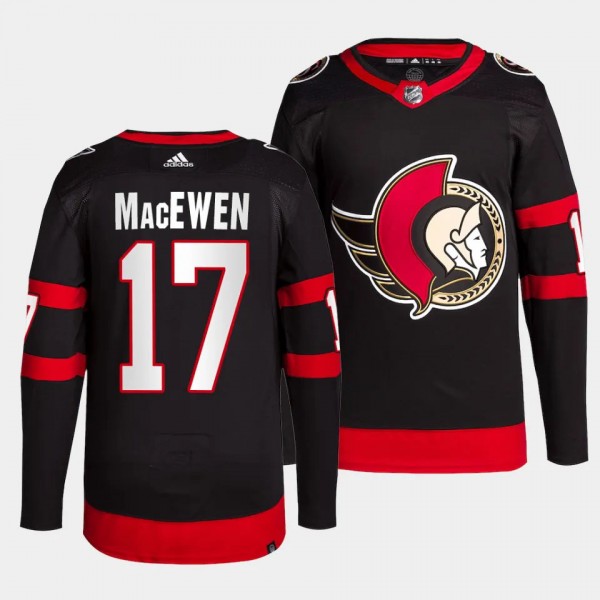 Zack MacEwen Ottawa Senators Home Black #17 Primeg...